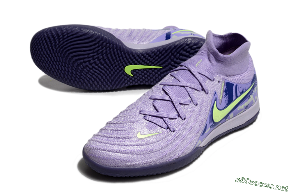 Men's Nike Phantom Luna Elite NU IC Football Shoes - Purple/Yellow/Blue 3