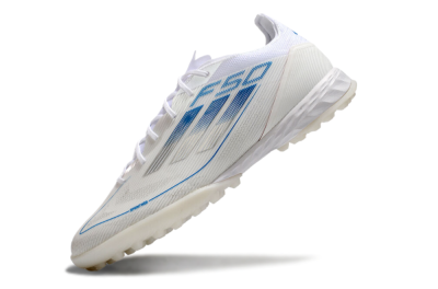 Men's Adidas F50 Pro TF Football Shoes - White/Blue