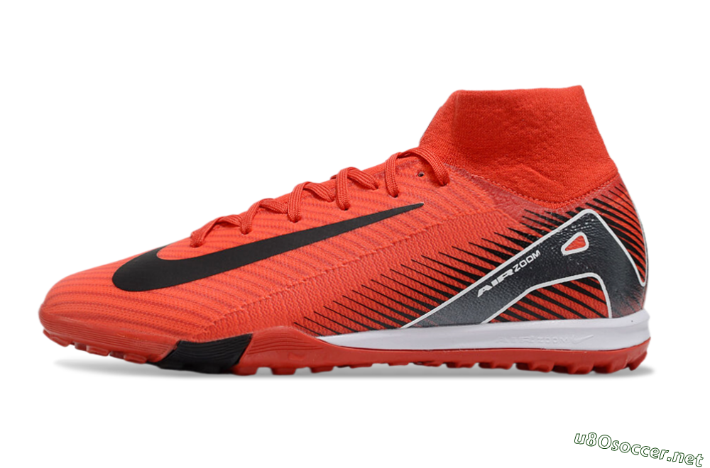 Unisex Nike Air Zoom Mercurial Superfly 10 Elite TF Football Shoes - Red/Black/White 0