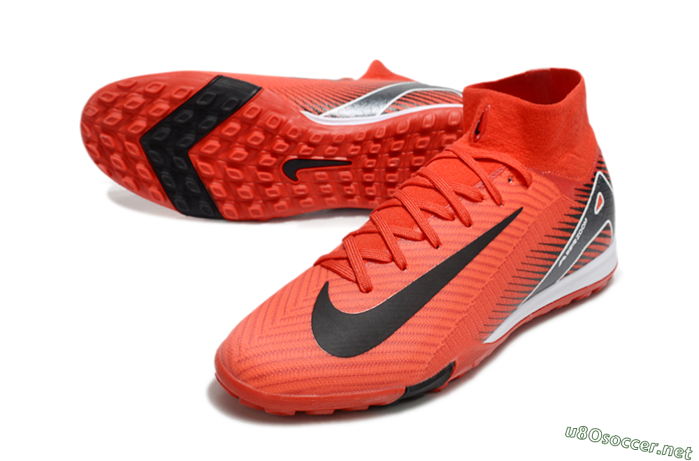 Unisex Nike Air Zoom Mercurial Superfly 10 Elite TF Football Shoes - Red/Black/White 3