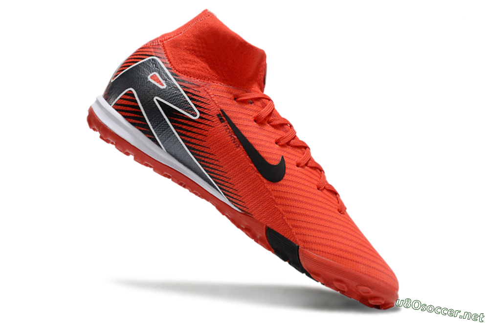 Unisex Nike Air Zoom Mercurial Superfly 10 Elite TF Football Shoes - Red/Black/White 4