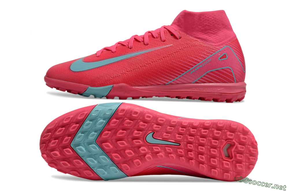 Unisex Nike Air Zoom Mercurial Superfly 10 Elite TF Football Shoes - Red/Jade/White 1