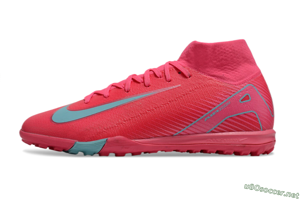 Unisex Nike Air Zoom Mercurial Superfly 10 Elite TF Football Shoes - Red/Jade/White 0