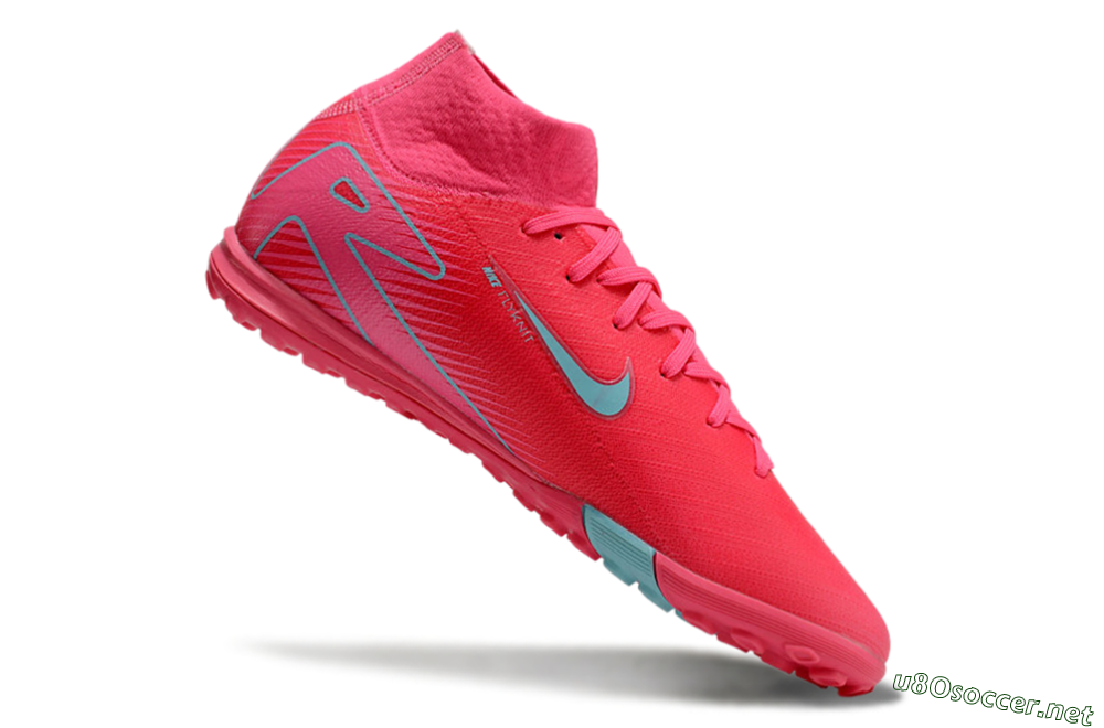 Unisex Nike Air Zoom Mercurial Superfly 10 Elite TF Football Shoes - Red/Jade/White 4