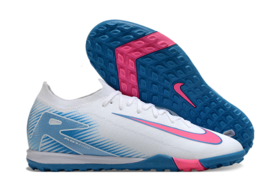 Men's Nike Air Zoom Mercurial Vapor 16 Elite TF Football Shoes - White/Pink/Blue