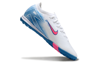 Men's Nike Air Zoom Mercurial Vapor 16 Elite TF Football Shoes - White/Pink/Blue