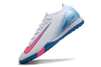 Men's Nike Air Zoom Mercurial Vapor 16 Elite TF Football Shoes - White/Pink/Blue