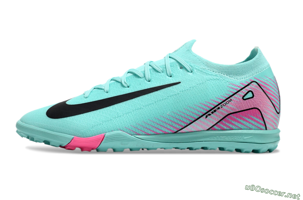 Unisex Nike Air Zoom Mercurial Vapor 16 Elite TF Football Shoes - Green/Pink/Black 4