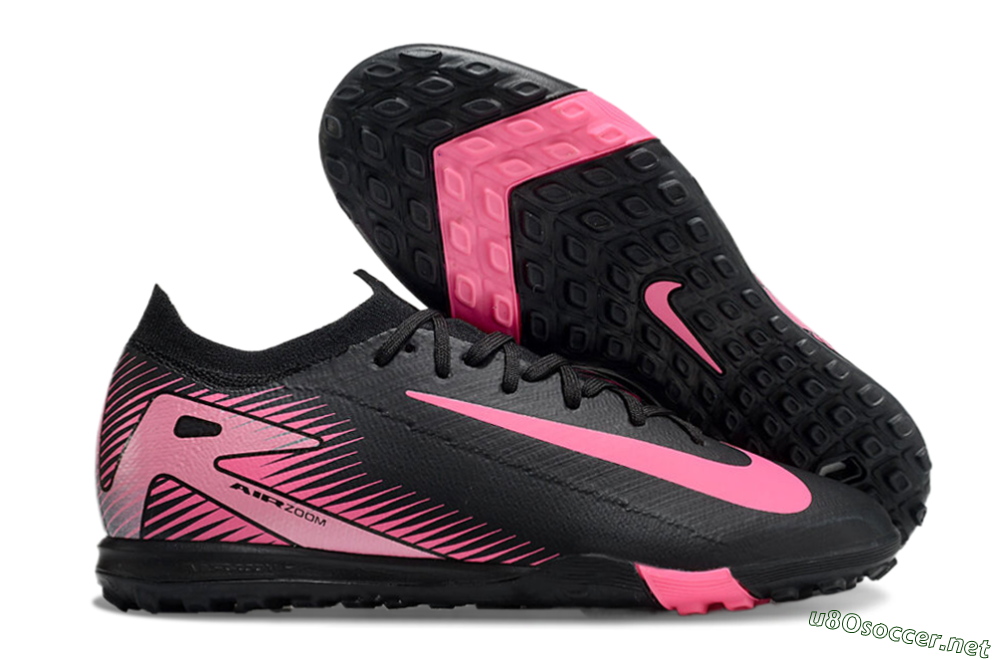 Unisex Nike Air Zoom Mercurial Vapor 16 Elite TF Football Shoes - Black/Pink 2