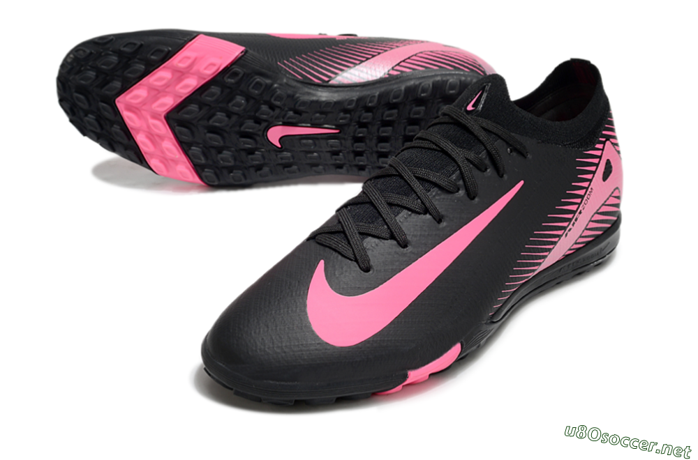 Unisex Nike Air Zoom Mercurial Vapor 16 Elite TF Football Shoes - Black/Pink 3