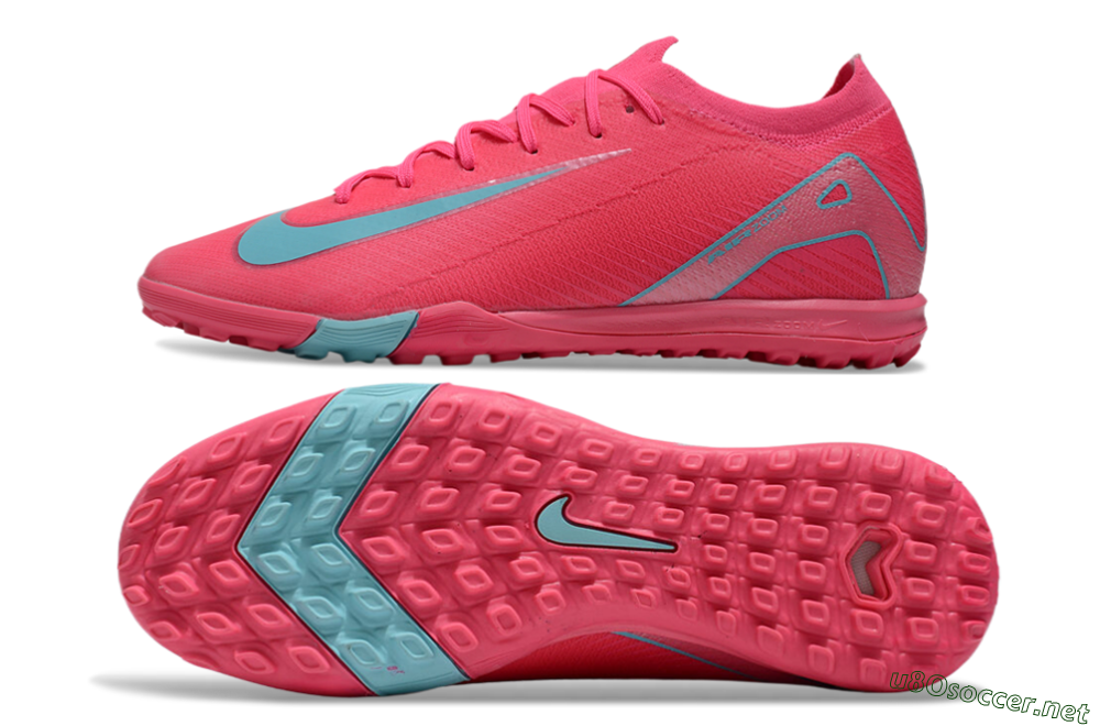 Unisex Nike Air Zoom Mercurial Vapor 16 Elite TF Football Shoes - Pink/Jade/White 1