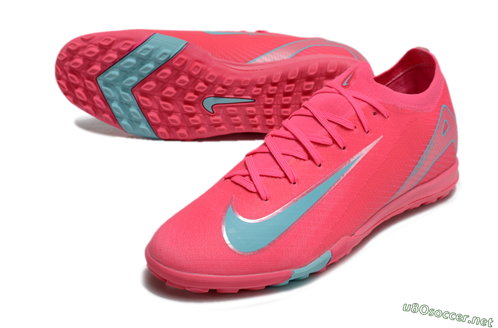 Unisex Nike Air Zoom Mercurial Vapor 16 Elite TF Football Shoes - Pink/Jade/White 3