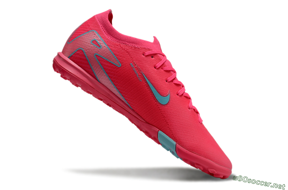 Unisex Nike Air Zoom Mercurial Vapor 16 Elite TF Football Shoes - Pink/Jade/White 4
