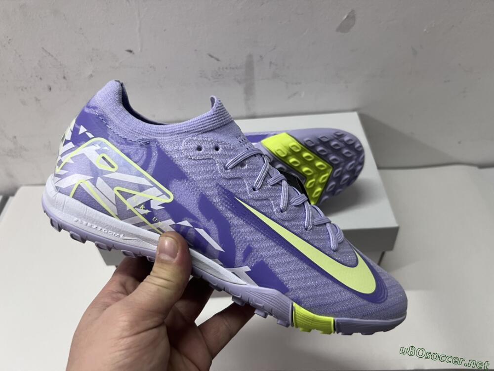 Unisex Nike Air Zoom Mercurial Vapor 16 Elite TF Football Shoes - Purple/Yellow/White
