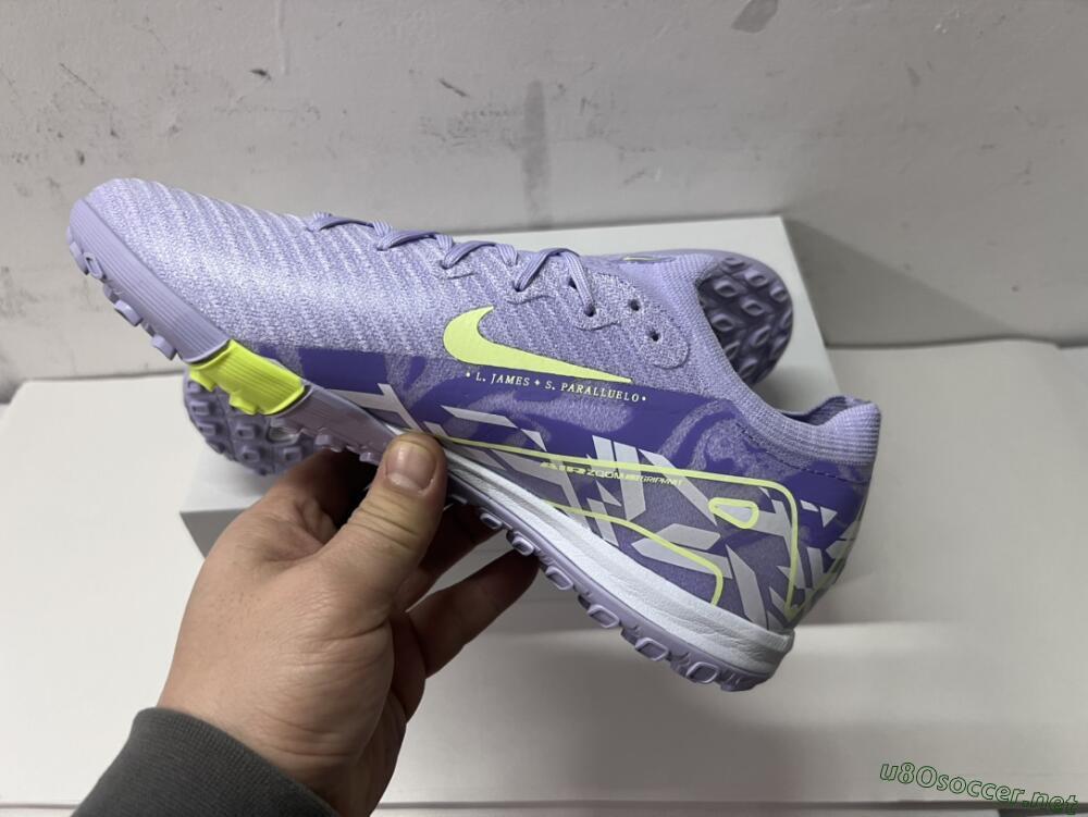Unisex Nike Air Zoom Mercurial Vapor 16 Elite TF Football Shoes - Purple/Yellow/White