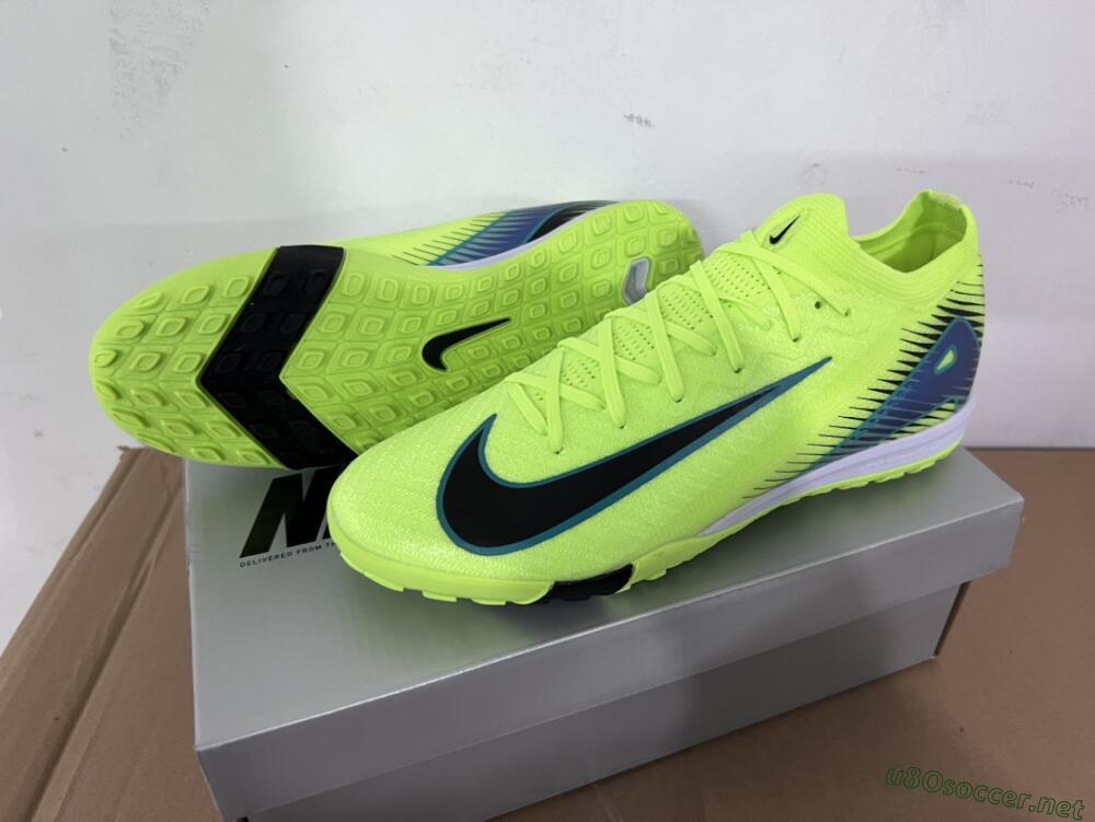 Unisex Nike Air Zoom Mercurial Vapor 16 Elite TF Football Shoes - Yellow/Black/Blue