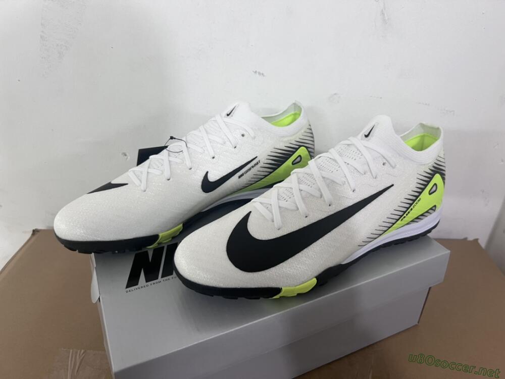 Unisex Nike Air Zoom Mercurial Vapor 16 Elite TF Football Shoes - White/Black/Yellow