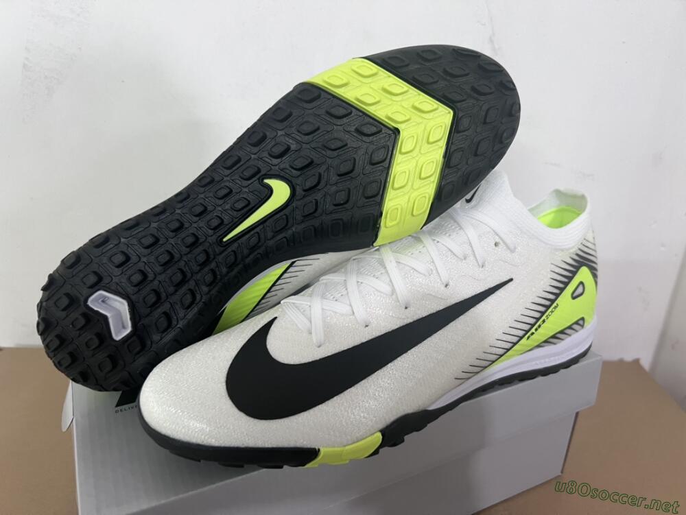 Unisex Nike Air Zoom Mercurial Vapor 16 Elite TF Football Shoes - White/Black/Yellow