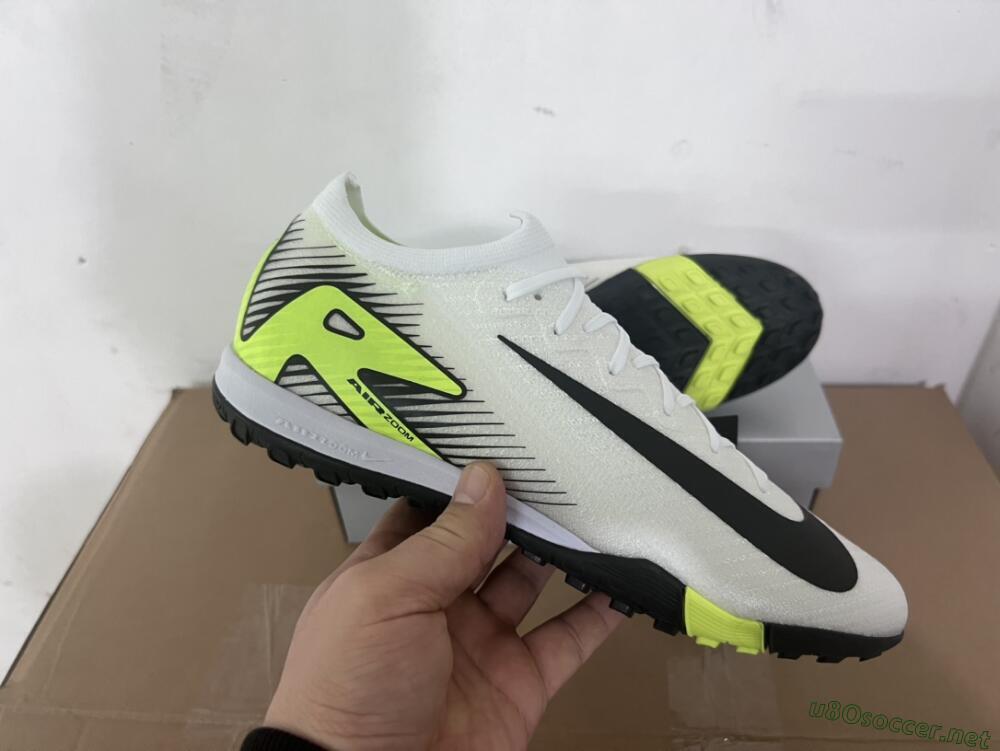 Unisex Nike Air Zoom Mercurial Vapor 16 Elite TF Football Shoes - White/Black/Yellow