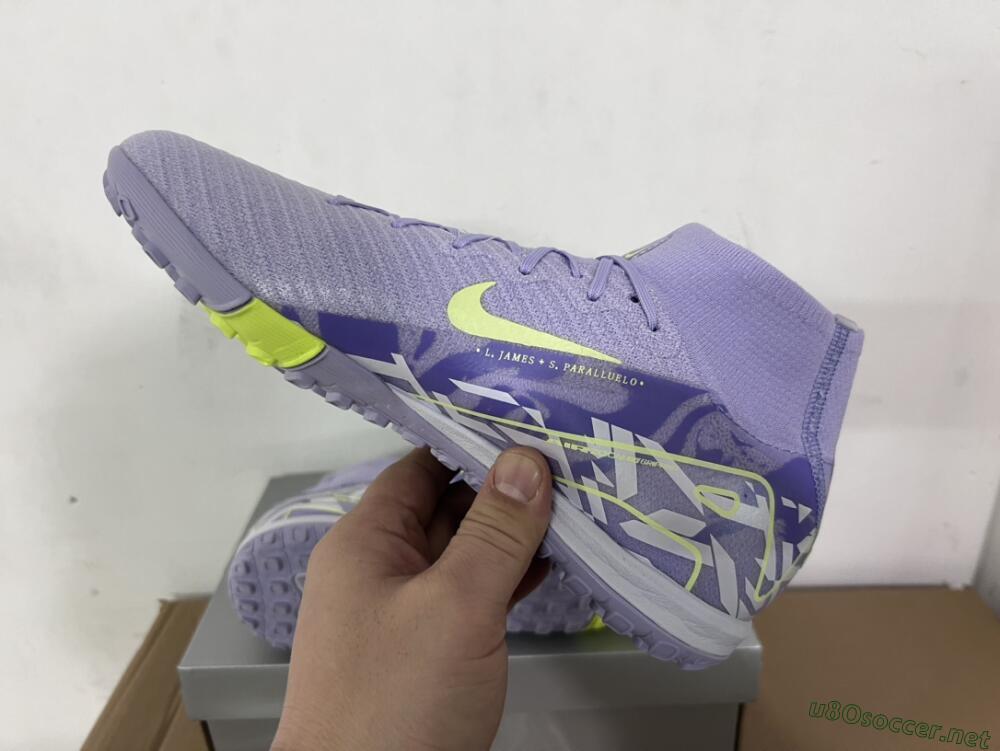 Unisex Nike Air Zoom Mercurial Superfly 10 Elite TF Football Shoes - Purple/Yellow/White