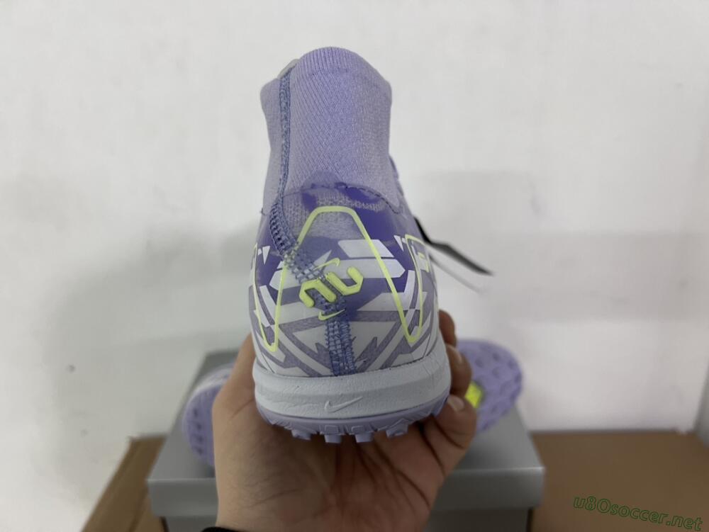 Unisex Nike Air Zoom Mercurial Superfly 10 Elite TF Football Shoes - Purple/Yellow/White