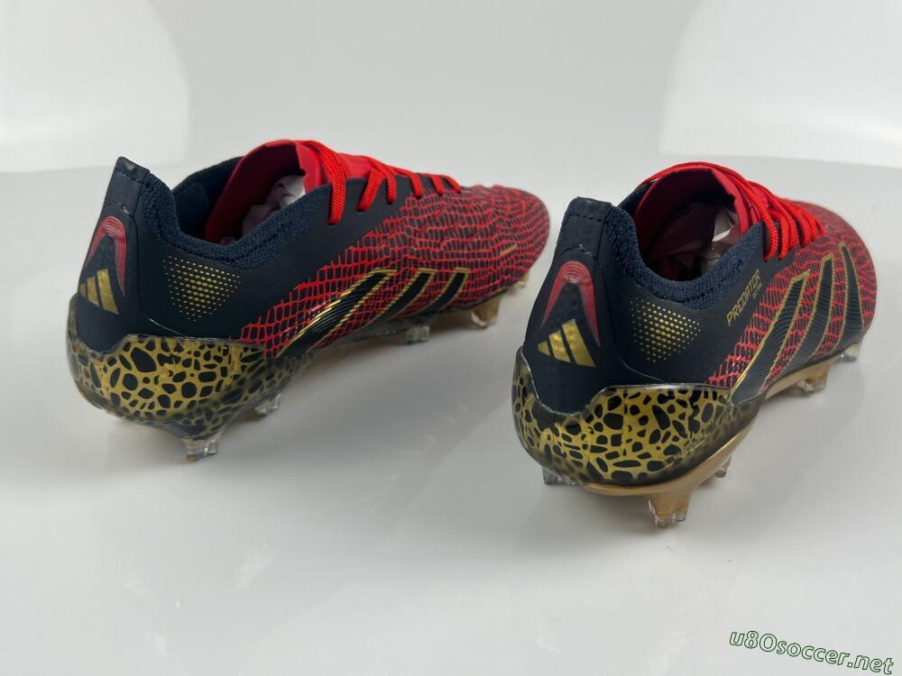 Men's Adidas Predator Elite FG Football Boots - Black/Red/Gold