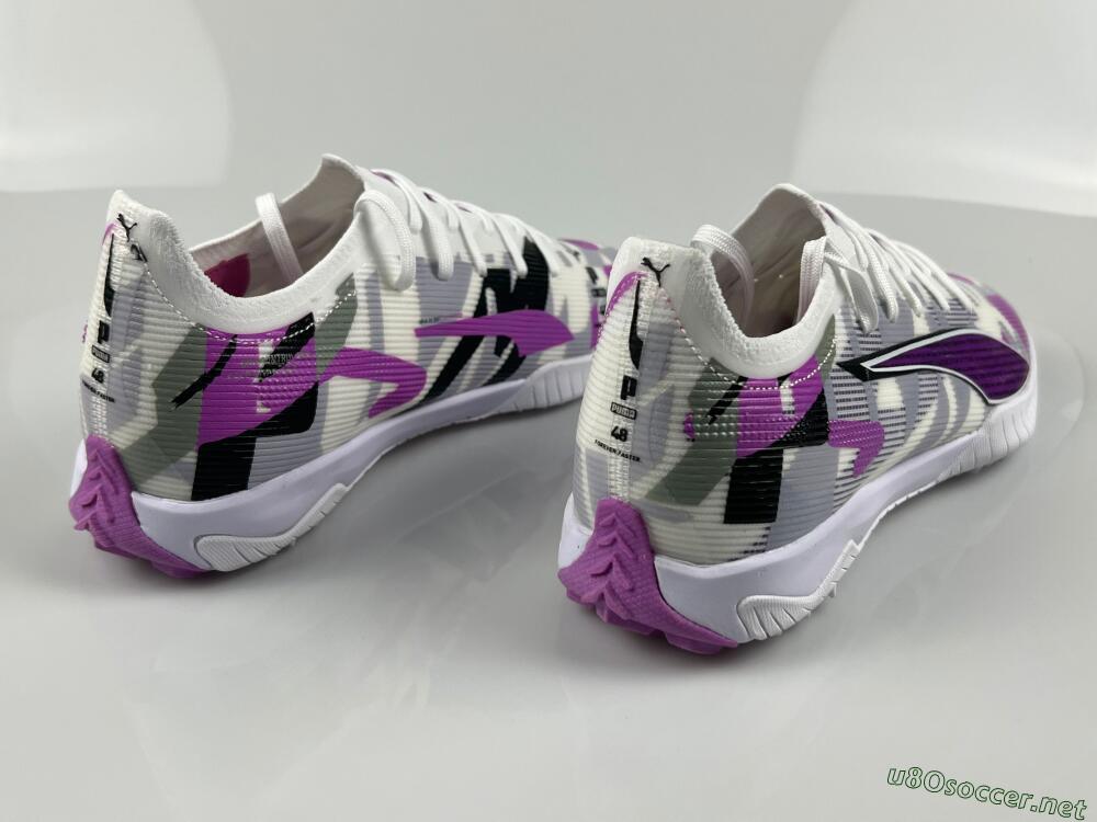 Men's Puma Ultra Ultimate TF Football Shoes - White/Purple/Black