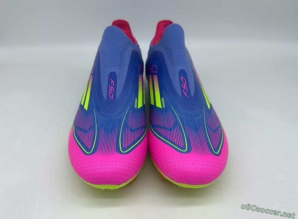Men's Adidas F50 Elite FG Football Boots - Blue/Pink/Yellow