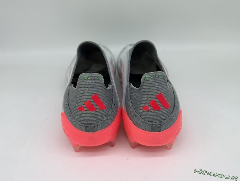 Men's Adidas F50 Elite Laceless FG Football Boots - White/Silver/Red
