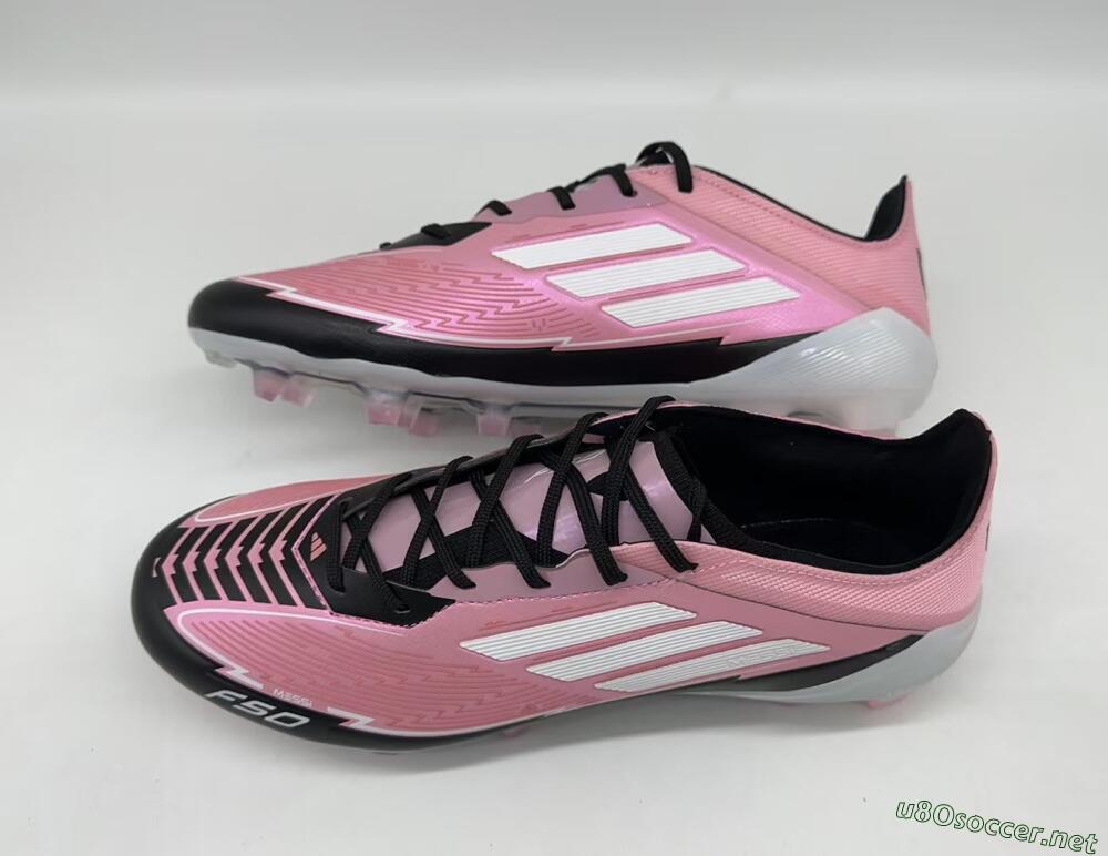 Men's Messi x Adidas F50 Elite FG Football Boots - Pink/Black/White
