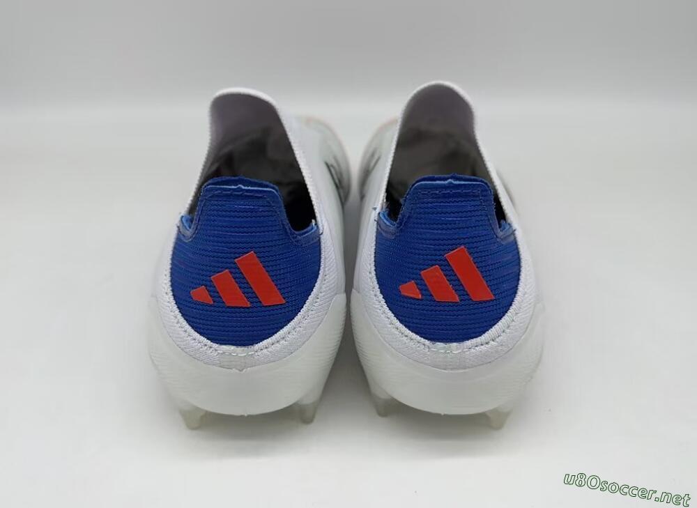 Men's Adidas F50 Elite Laceless FG Football Boots - White/Red/Blue