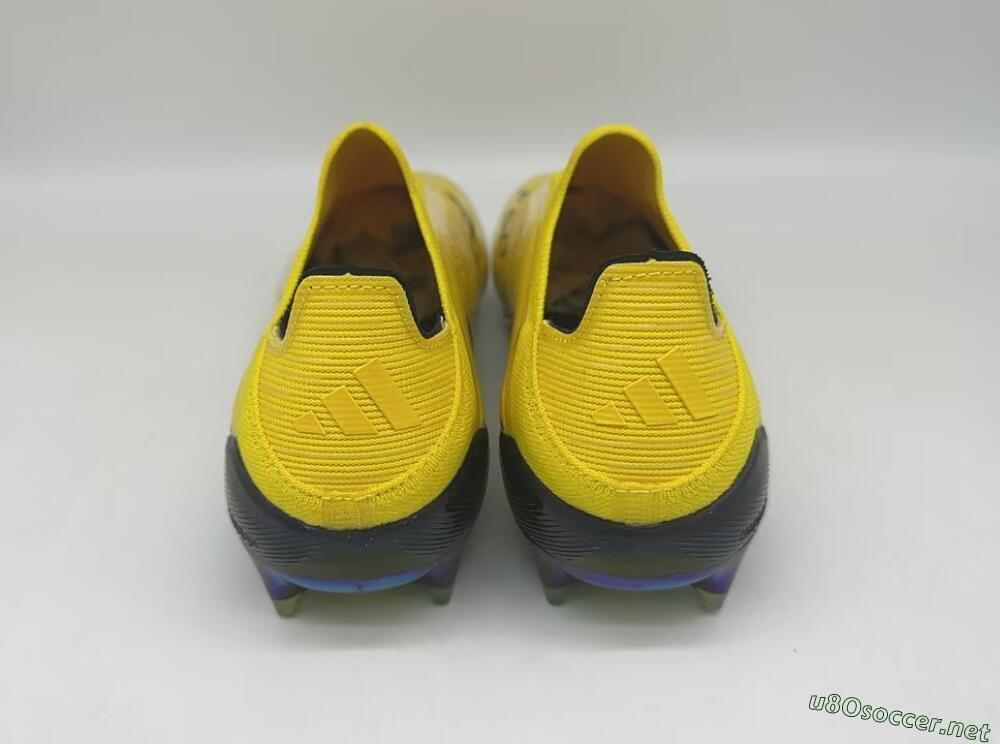 Men's Adidas F50 Elite Laceless FG Football Boots - Yellow/Black/Gold