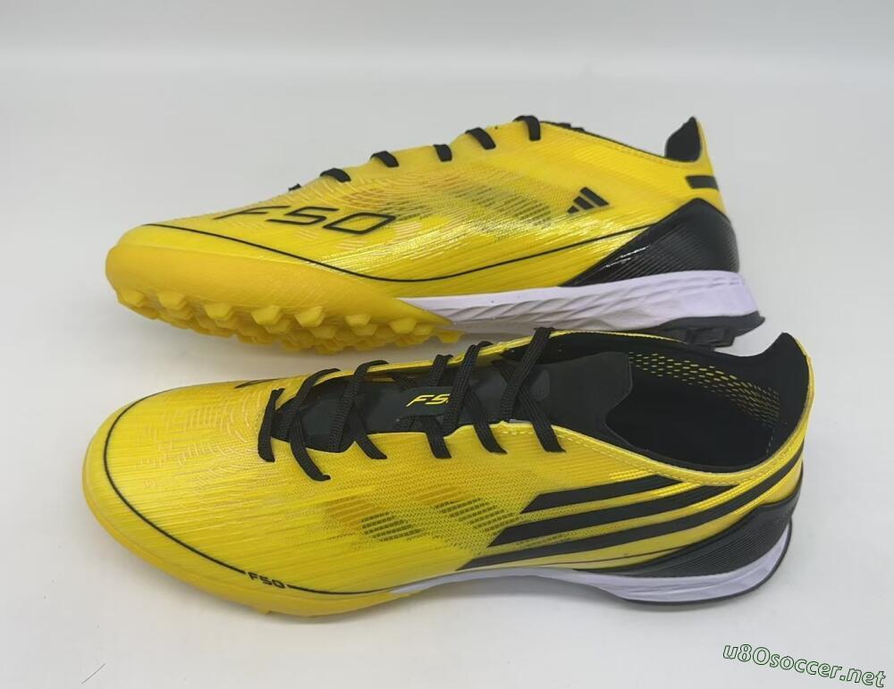 Men's Adidas F50 Pro TF Football Shoes - Yellow/Black/White