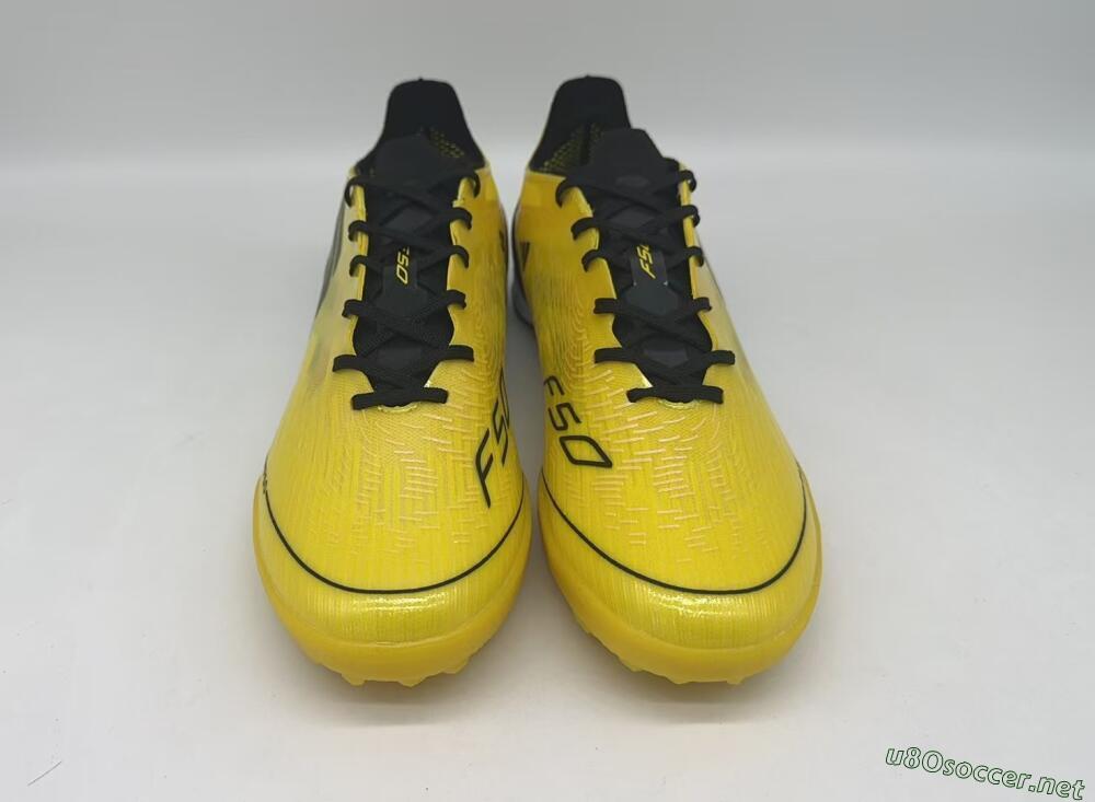 Men's Adidas F50 Pro TF Football Shoes - Yellow/Black/White