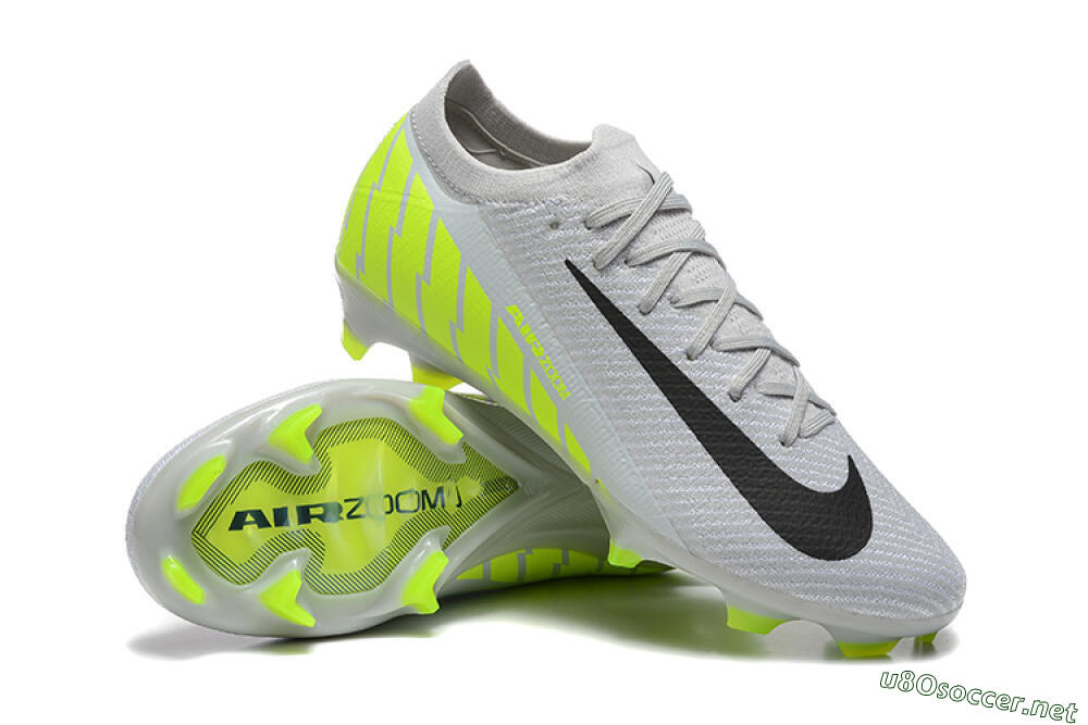 Men's Nike Air Zoom Mercurial Vapor 16 Elite FG Football Boots - Grey/Black/Yellow 4