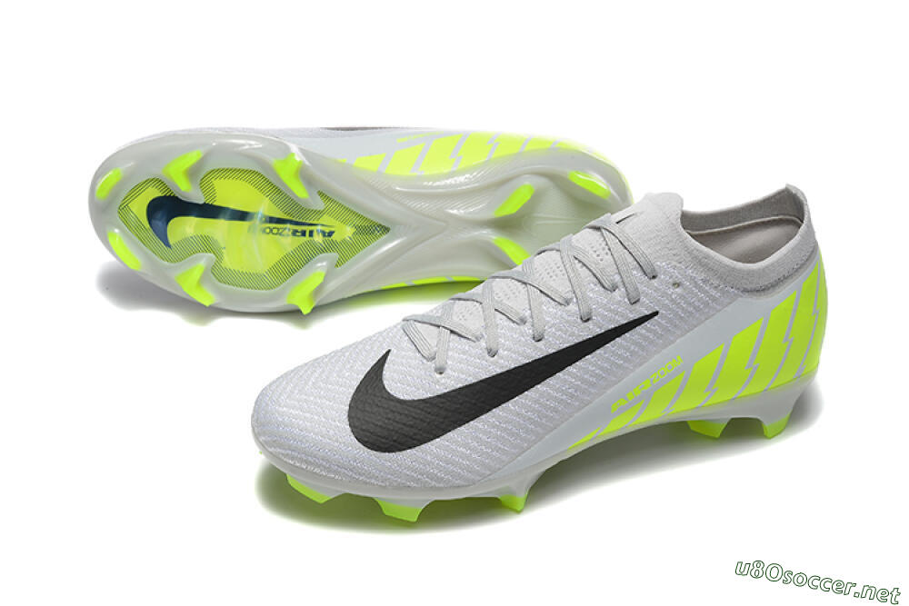 Men's Nike Air Zoom Mercurial Vapor 16 Elite FG Football Boots - Grey/Black/Yellow 3