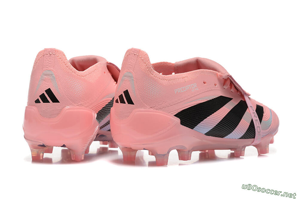 Men's Adidas Predator Elite Foldover Tongue 25 FG Football Boots - Pink/Black/Silver 9