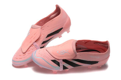 Men's Adidas Predator Elite Foldover Tongue 25 FG Football Boots - Pink/Black/Silver
