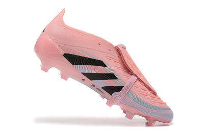 Men's Adidas Predator Elite Foldover Tongue 25 FG Football Boots - Pink/Black/Silver