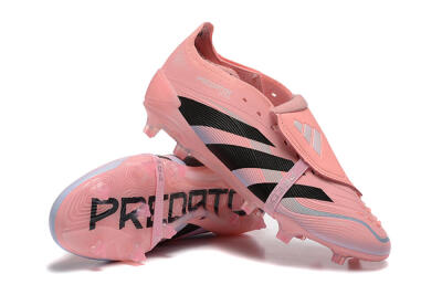 Men's Adidas Predator Elite Foldover Tongue 25 FG Football Boots - Pink/Black/Silver