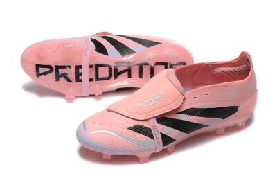 Men's Adidas Predator Elite Foldover Tongue 25 FG Football Boots - Pink/Black/Silver