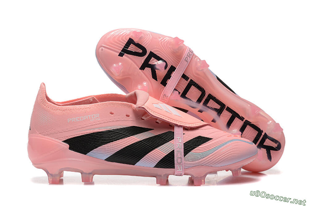Men's Adidas Predator Elite Foldover Tongue 25 FG Football Boots - Pink/Black/Silver 2
