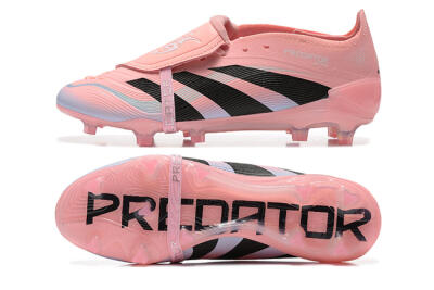 Men's Adidas Predator Elite Foldover Tongue 25 FG Football Boots - Pink/Black/Silver
