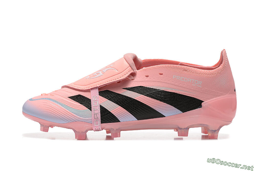 Men's Adidas Predator Elite Foldover Tongue 25 FG Football Boots - Pink/Black/Silver 0