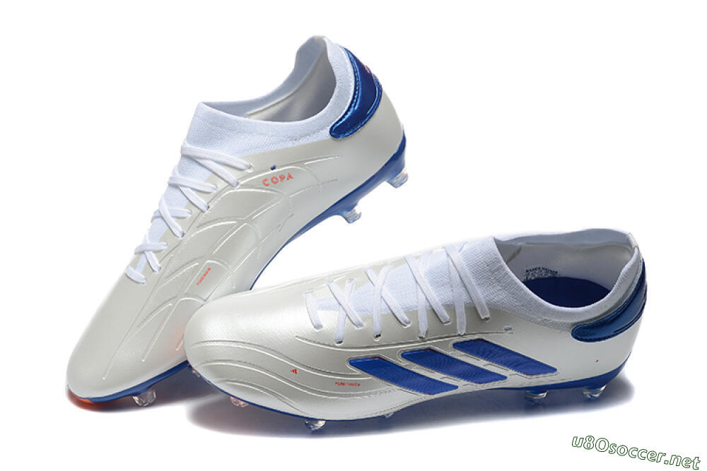 Men's Adidas Copa Pure 2 FG Football Boots - Silver/Blue/Red 6