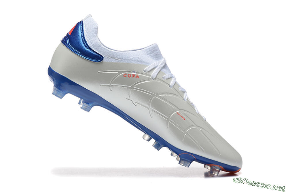 Men's Adidas Copa Pure 2 FG Football Boots - Silver/Blue/Red 7
