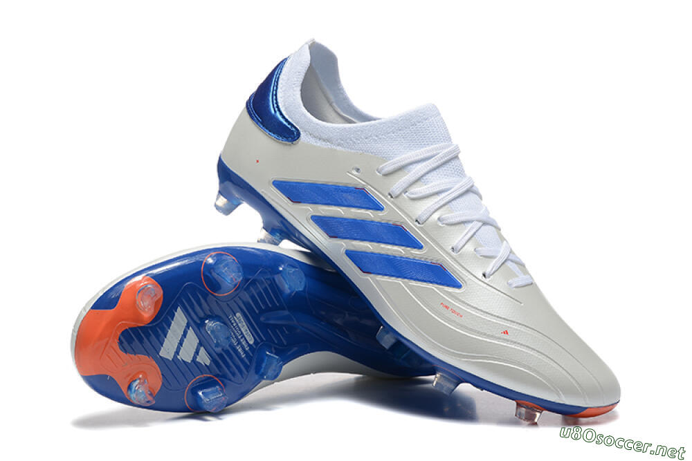 Men's Adidas Copa Pure 2 FG Football Boots - Silver/Blue/Red 4