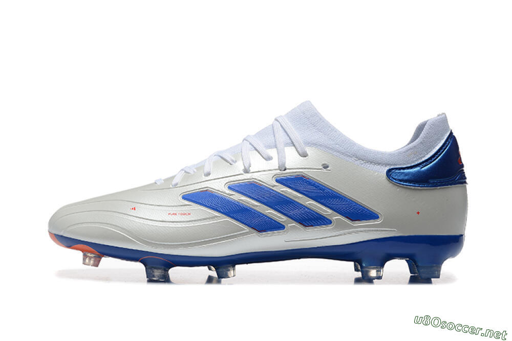 Men's Adidas Copa Pure 2 FG Football Boots - Silver/Blue/Red 0