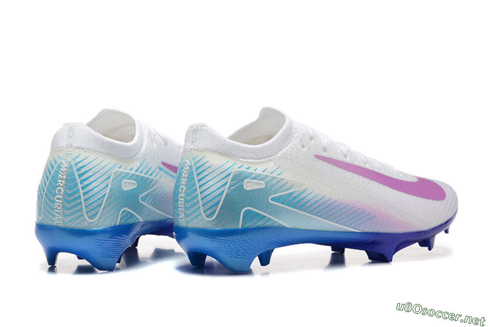Men's Nike Air Zoom Mercurial Vapor 16 Elite FG Football Boots - White/Purple/Blue 9
