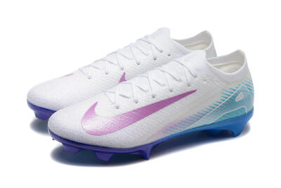 Men's Nike Air Zoom Mercurial Vapor 16 Elite FG Football Boots - White/Purple/Blue